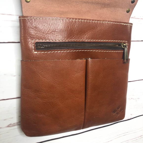 Patricia Nash Brown Studded Leather Crossbody Bag - Picture 3 of 7